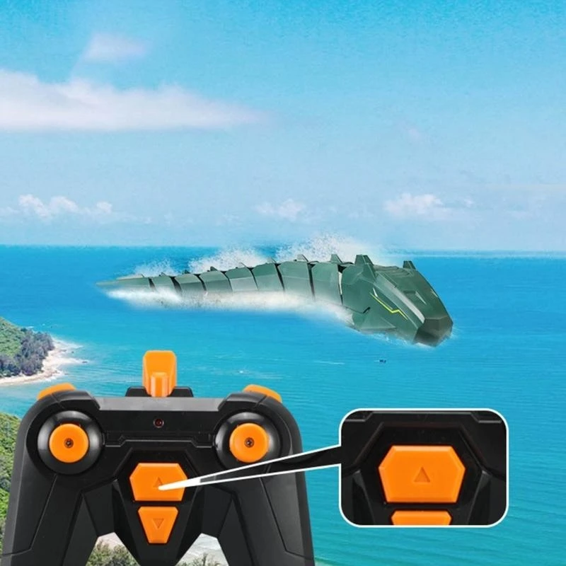 لعبة حمام على شكل ثعبان للأطفال على شكل ثعبان للتحكم عن بعد على شاطئ البحر للأطفال روبوت ميكانيكي 15UB