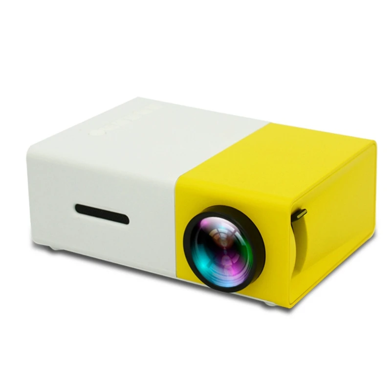 YG300 Pro LED Mini Projector Supported -Compatible USB AV TF Portable Home Media Player EU Plug