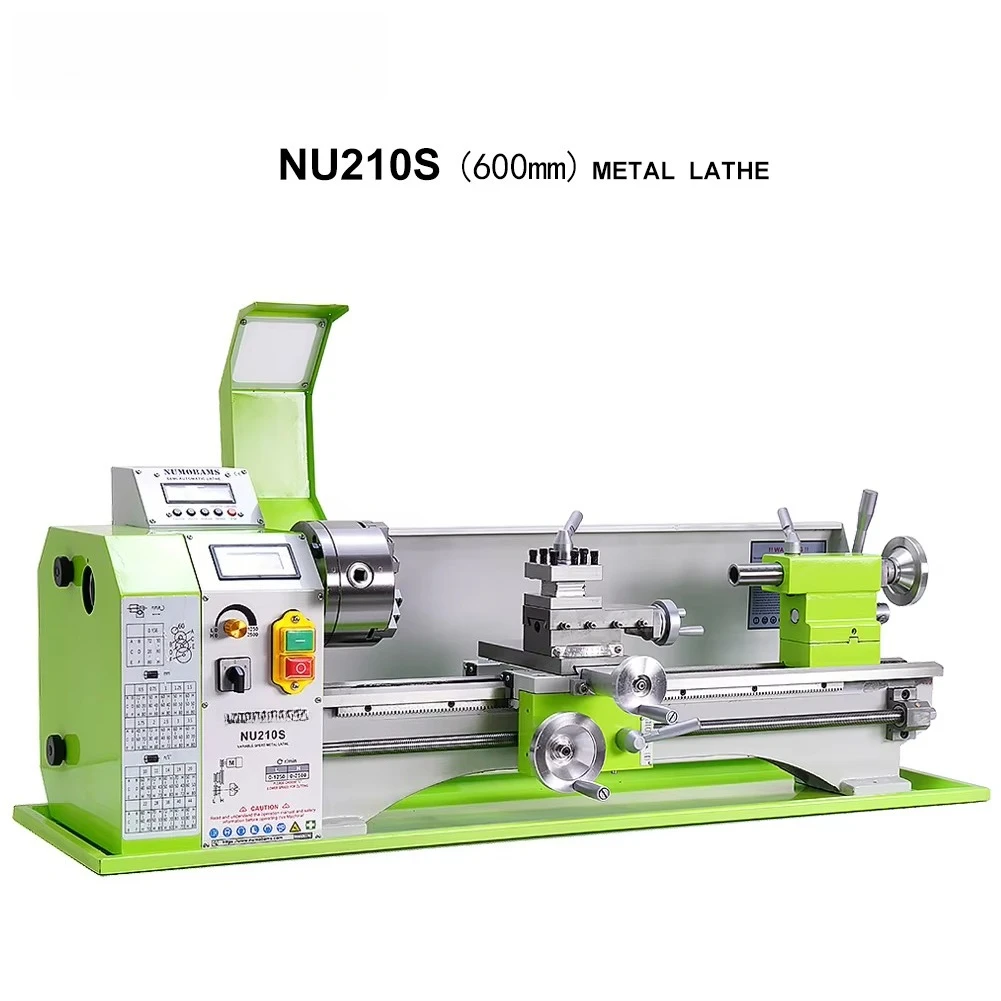 NU210-600S Versatile Advanced Mini Metal Manual Lathe Machine for Home Workshops Processing