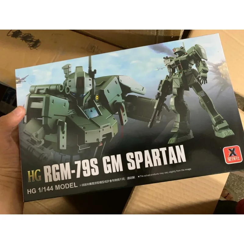 Figura de acción Gm Spartan Xfs Hg 1/144, Kit de modelos de montaje, Robot de colección de Rgm-79s, modelo de plástico fiugrina, muñeca de Hobby, regalos de juguete