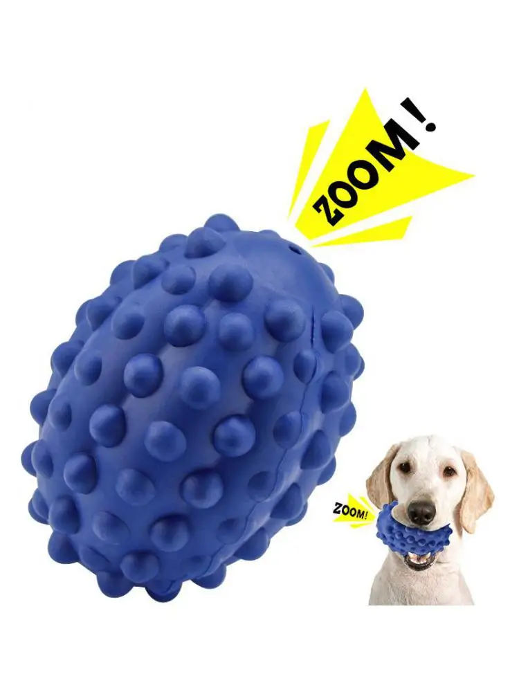 

The New Pet Toy Rubber Bumps Sound Resistant To Bite Molars Interactive Teeth Cleaning Dog Chew Toy Ball Pet Supplies