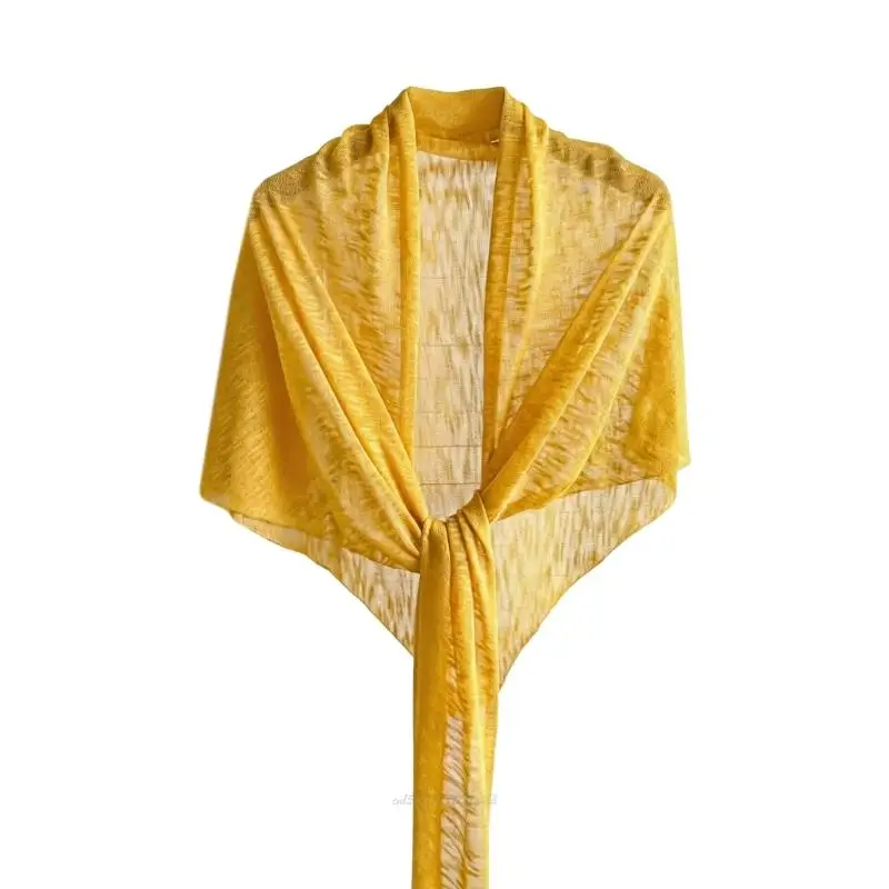 X5XA Shoulder Wrap Scarf with Semi Sheer Texture for Daily Commuting, Warm Weather Travel, and Easy Layering for Daily Use