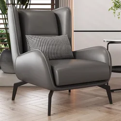 Szary pokój Krzesło imprezowe Ochraniacz na biurko Ergonomiczny mobilny skórzany fotel Krzesło do paznokci Sofa Leather Chaisse Nordic Furniture