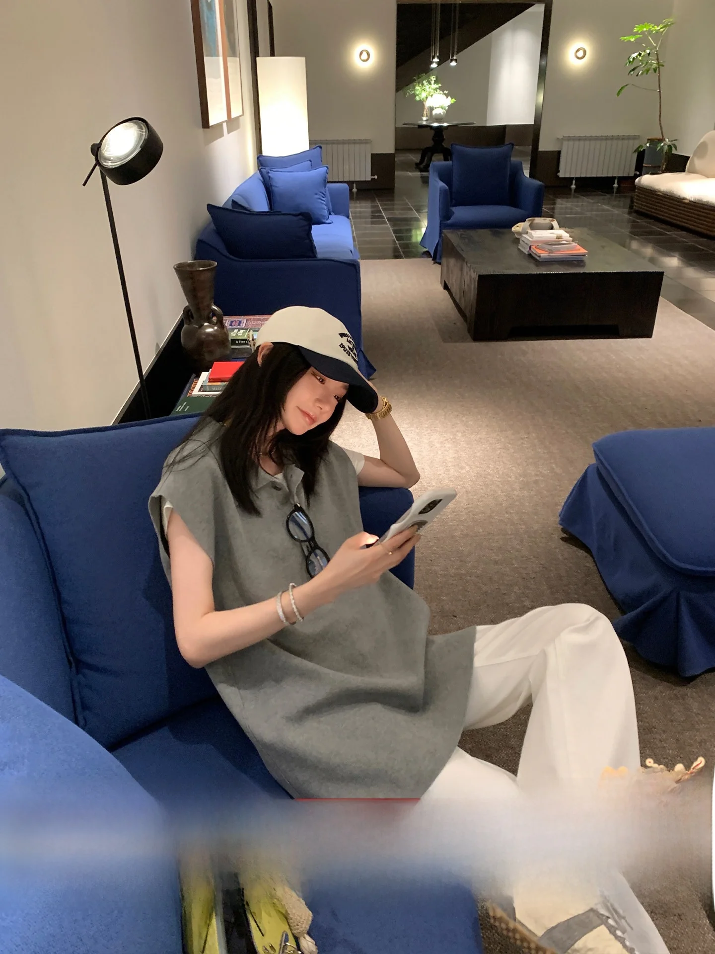 

Легкий вязаный жилет с воротником для женщин, летний, свободного кроя, повседневный, из тонкого хлопка, модный дизайн