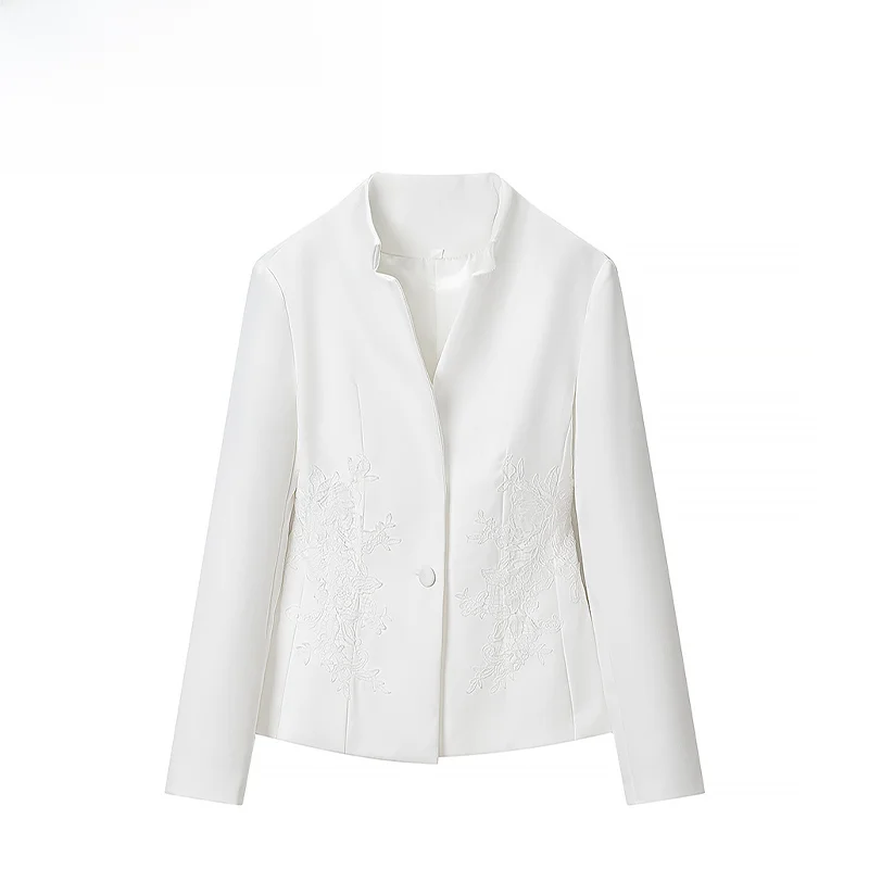 

Fashionable Versatile ZR Women's Jacket Elegant Simple Design Spring New Arrival Long Sleeve Polyester Casual Sophisticated O...