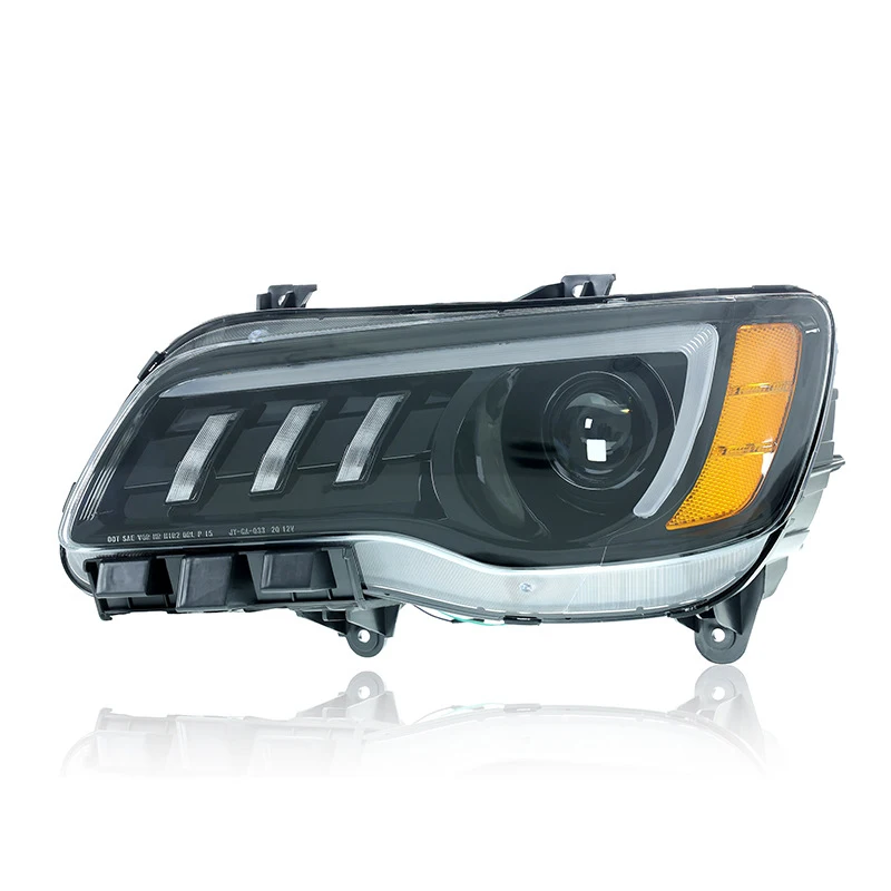

Подходит для модификации фар Chrysler 300C 2012-2016 годов выпуска с LED-линзами, дневными ходовыми огнями и последовательными поворотниками.