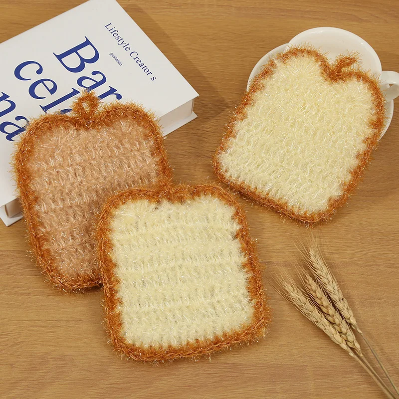 Thick and Durable Korean Bread Slice Dishcloth for Efficient Cleaning