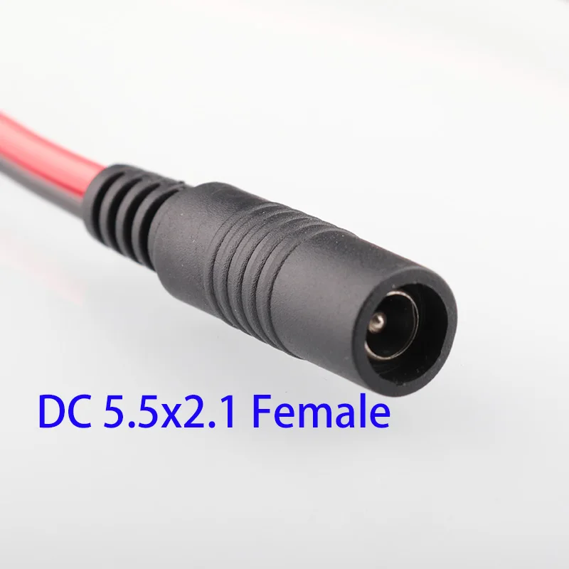 

10pcs DC 5.5x2.1mm Extension Connectors 12V Female Jack Cable Wire Line Adapter For Cctv Camera Tail Connector 12V Wire