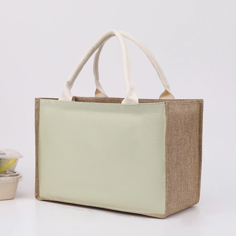 Simple solid color zipper shopping bag  reusable   travel tote bag image 6