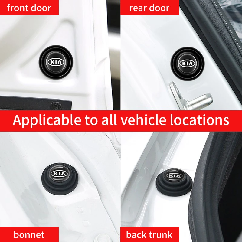 Per Kia Rio Ceed Sportage Cerato Soul Picanto Porta auto Ammortizzatore Buffer Adesivo protettivo Cuscinetti in gomma insonorizzati Accessorio