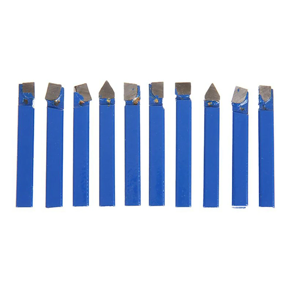 Bit Carbide Lathe Tool Metalworking Set Supplies Tilting Turning Wear Resistance Welding 1/4’’ 10Pcs Brand New