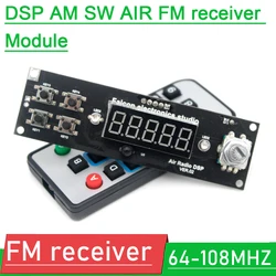 Aviation band AM SW AIR FM radio receiver module Digital tuning stereo radio power amplifier Aircraft tower call Remote control