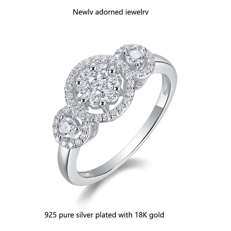 

Popular export item: small red book engagement wedding ring, S925 silver moissanite, ins style women's wedding ring