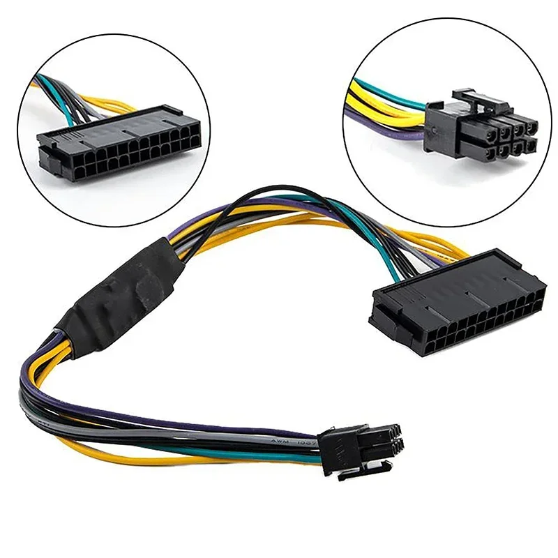 Para DELL Optiplex 3020 7020 9020 Cables de 24 pines a 8 pines Reemplazo del adaptador de fuente de alimentación