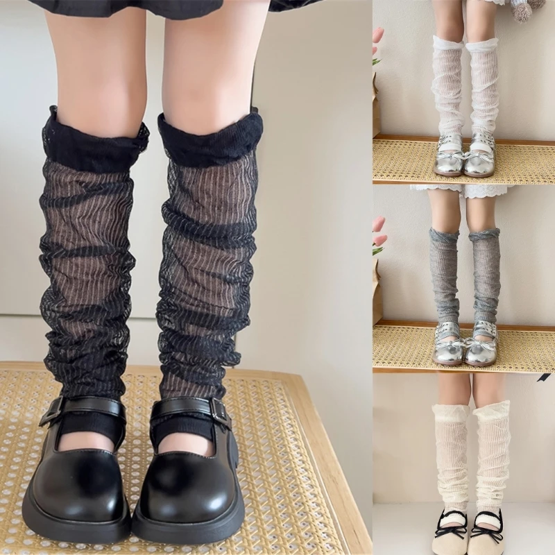 

Stackable Long Socks Breathable Leggings Knee Length Lovely Girls Cuff Cover Drop shipping