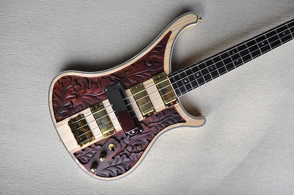 Flyoung High Quality  Electric Bass Musical Instrument 4 Strings Bass Guitar