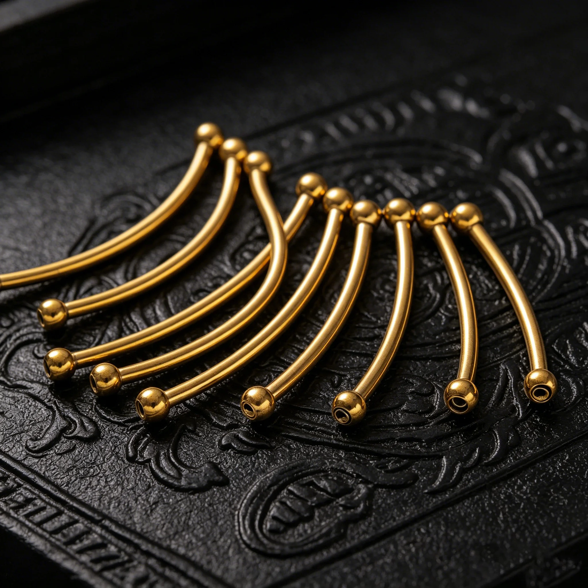 5 Stück/Set Edelstahl Gebogene Lange Röhren-Abstandshalter-Perlen Verbinder für DIY Schmuckherstellung Handwerk Armbänder Halsketten Zubehör – Detail 4