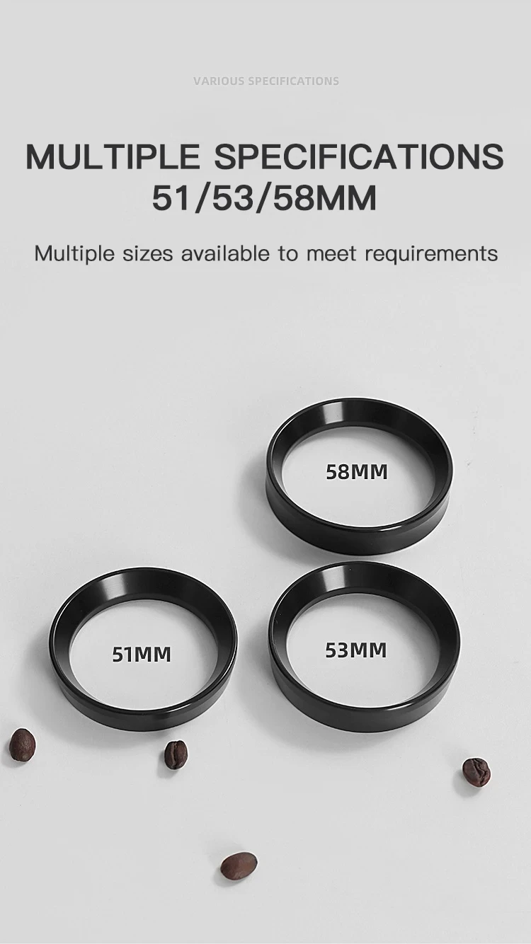 Kaffee Dosier ring 51mm 53mm 58mm Espresso Dosier trichter magnetisch für Delonghi Brevi lle Sieb träger Barista Werkzeuge Zubehör – Detail 6