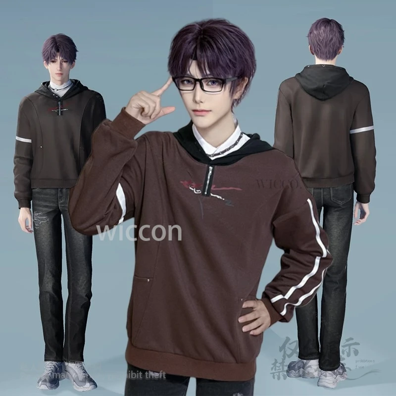 

Anime Love and Deepspace Rafayel Cosplay Costume Full Set Fashion Hoodies Tops Suit Role Play Clothing Unisex Halloween Party