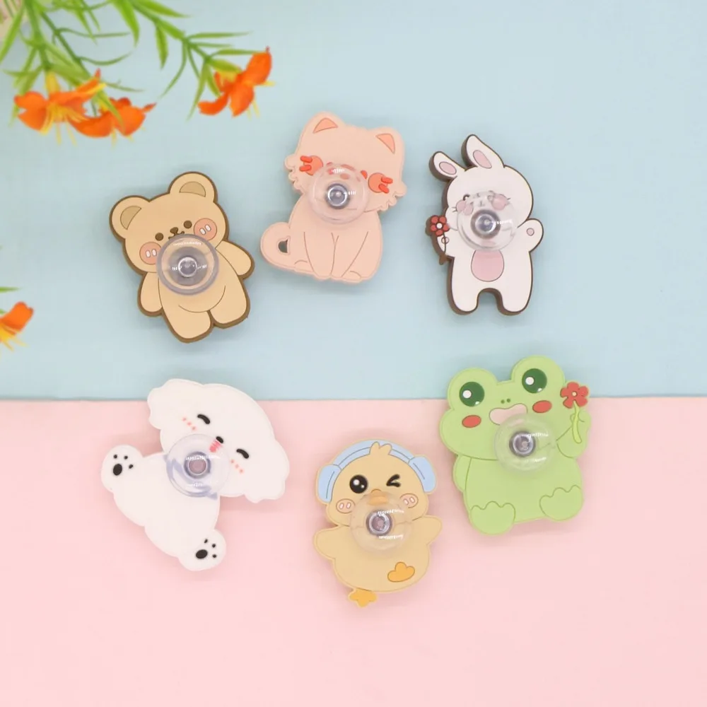 

6PCS/SET Cartoon Design Fingertip Gyro Small Size Lightweight Animal Finger Gyro Durable Cross-Border Style Fidget Toy Spinner