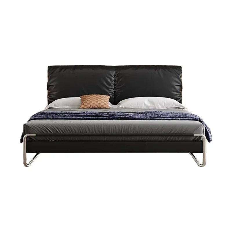 

Italian minimalist black soft bag bed