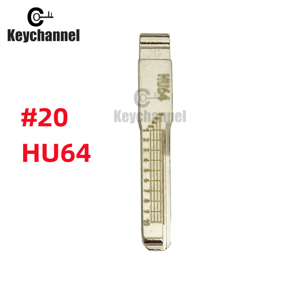 

5 шт. HU64 # 20, выгравированная линия, лезвие ключа, шкала, ножницы зубов, режущий ключ, пустая машинка для стрижки ключа, лезвие для Mercedes Benz C E A