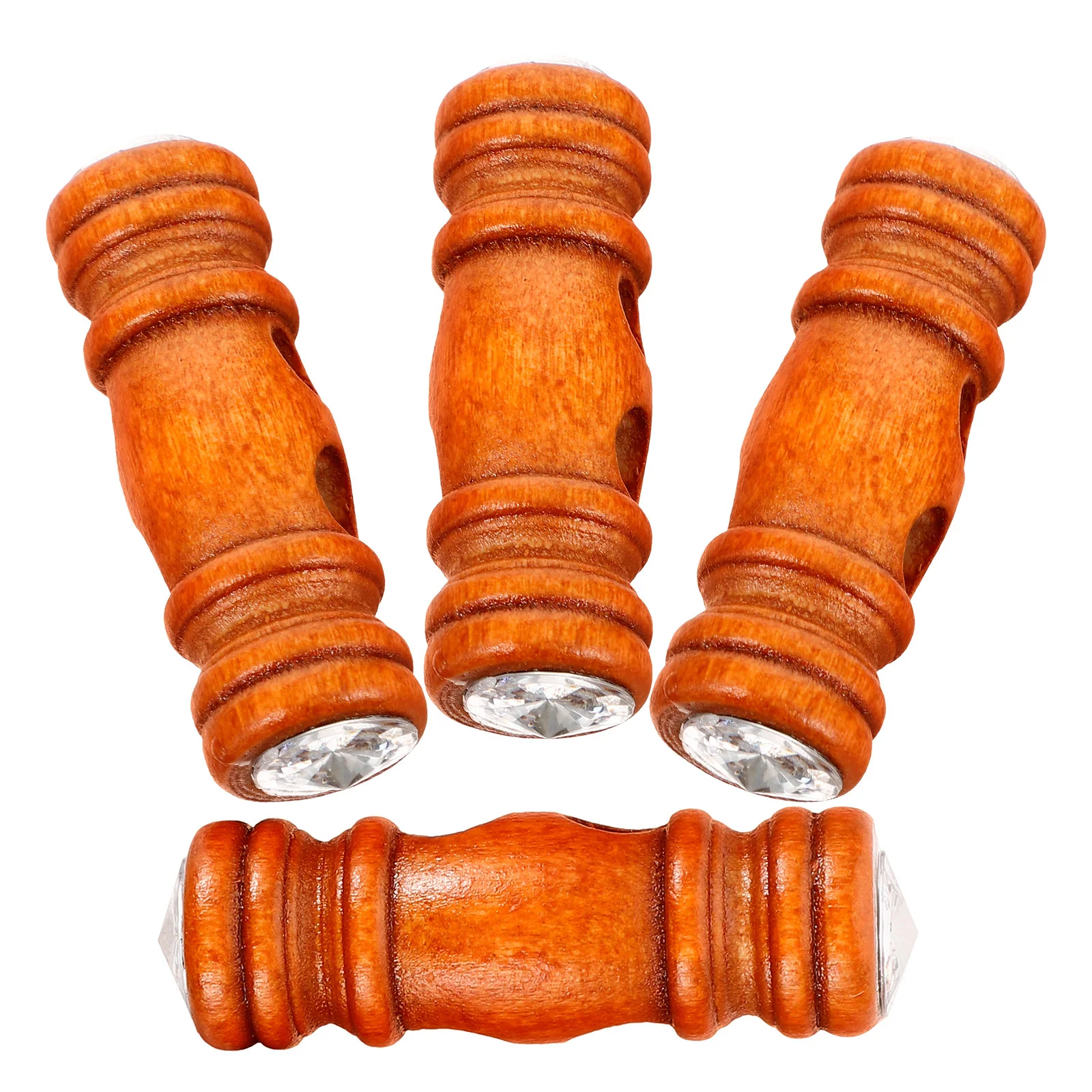 

4pcs Horn Buttons For Clothes Toggle Closures Coats Imitation Wooden Button Decorative Clothing Retro Toggle Clasps Craft Sewing