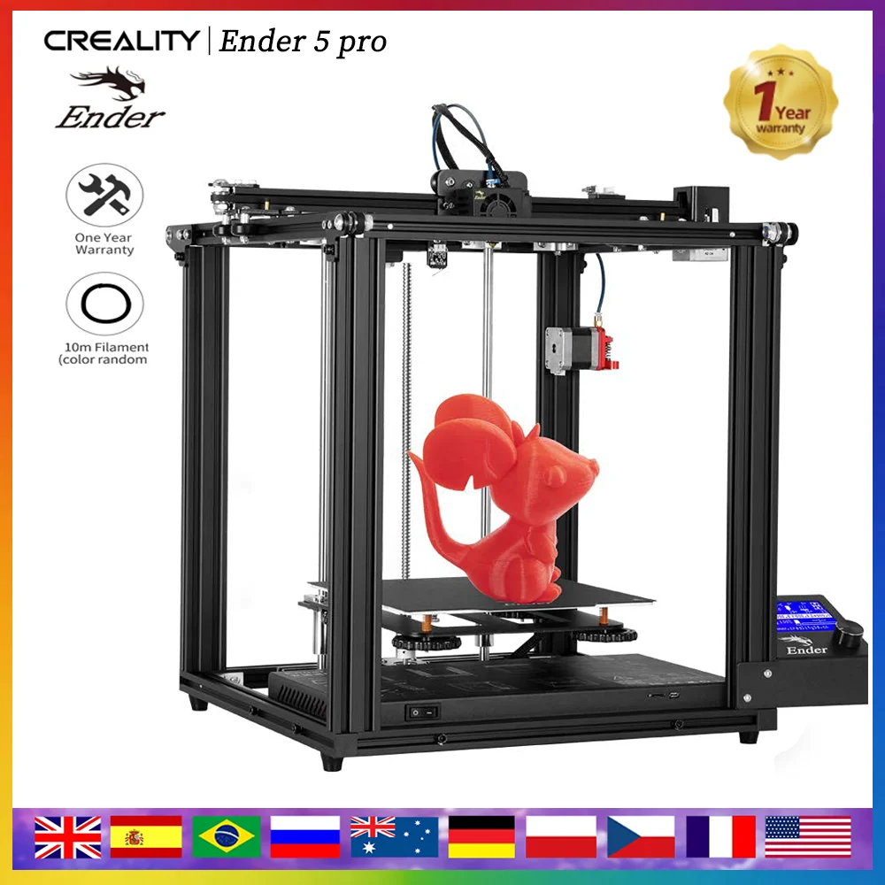 

Creality Ender 5 Pro Upgrade 3D Printer With Silent Motherboard Metal Extruder Frame And Capricorn Bowden PTFE Tubing