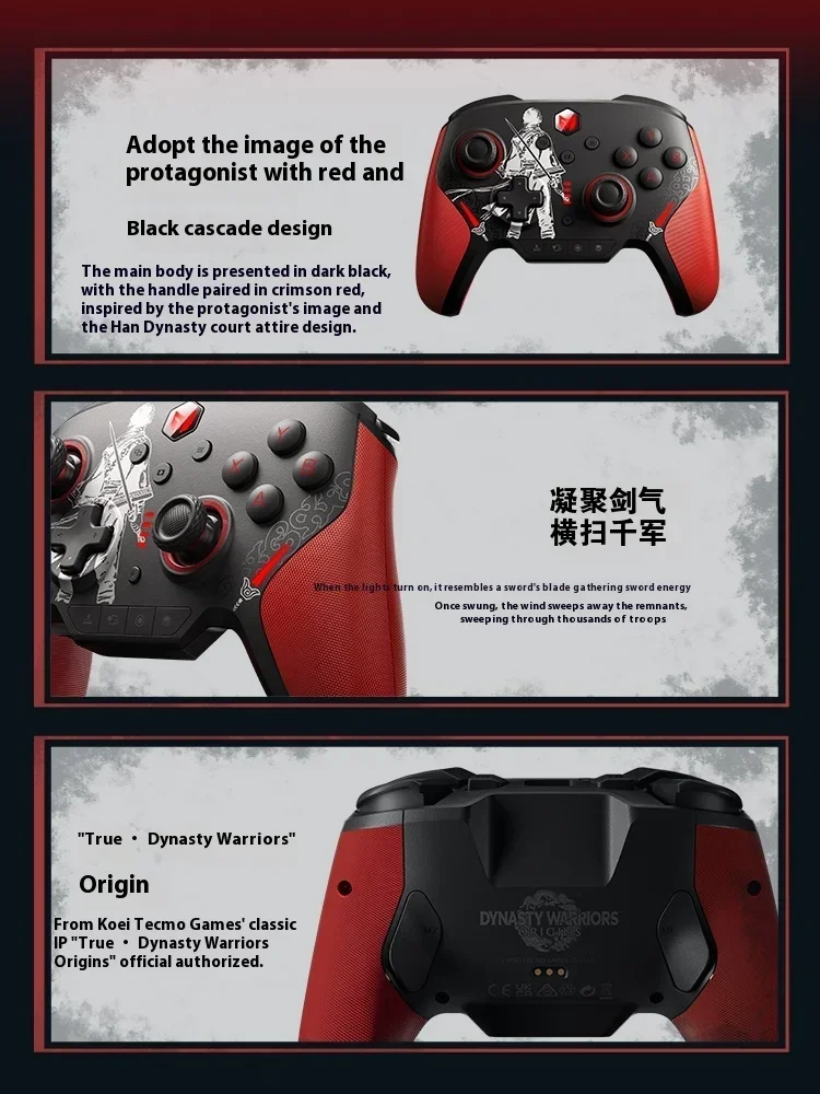 Bigbigwon Blitz 2 TMR Dynasty Warriors Nearlink 3 Modo Sem Fio Bluetooth Gamepad Somatosensorial 6 Controladores 2000Hz Para NS PC