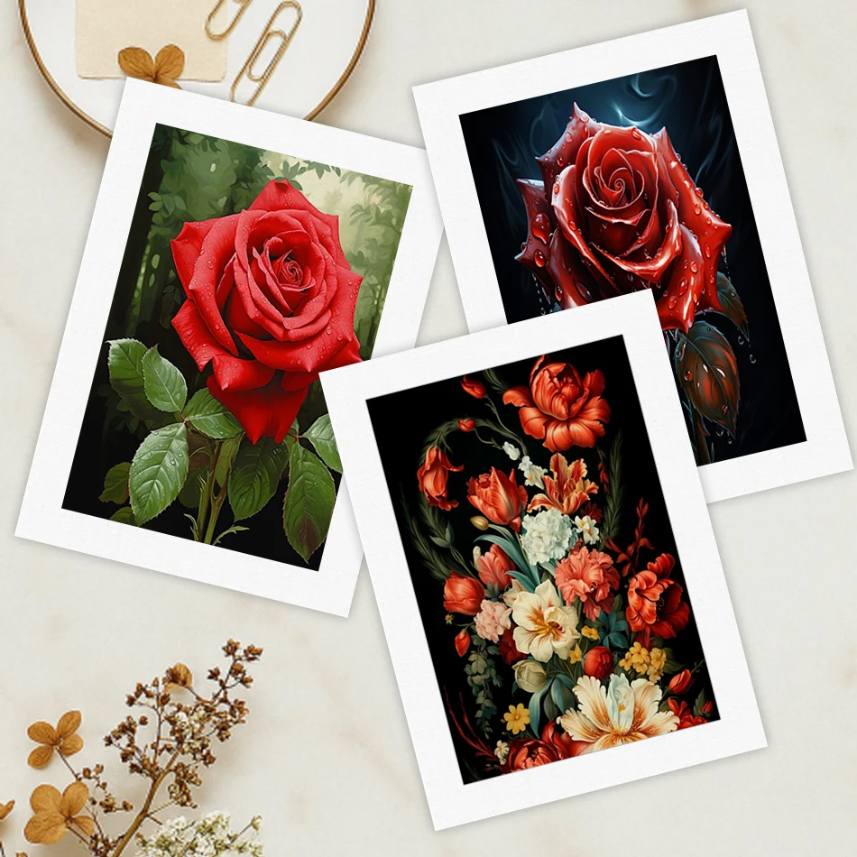 

SDOYUNO Simple Painting By Numbers For Beginner 20X30cm Handmade Diy Set Crafts Watercolor Decorative Flowers Acrylic Room Decor