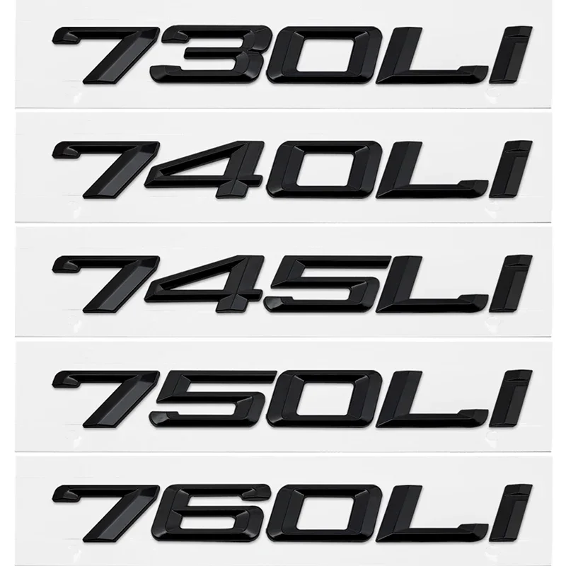 3D ABS Car Trunk Letters Logo Decals Badge Emblem Sticker For BMW 7 Series 730Li 740Li 745Li 750Li 760Li G11 G12 E38 E65 E66 F01