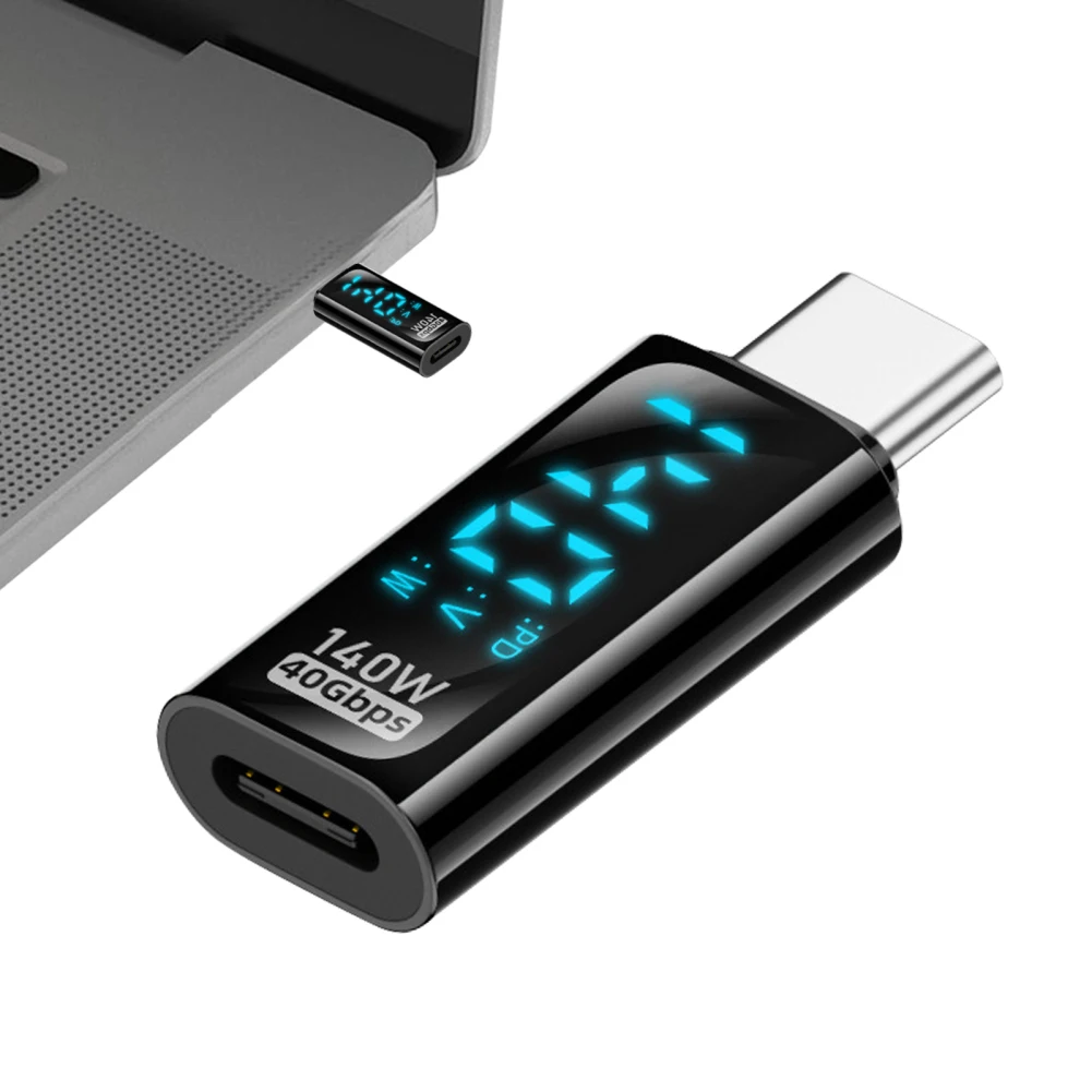USB C Adapter Connector PD 140W Digital Display Power Charger 40Gbps Fast Data Transfer For Tablet Smart Phones
