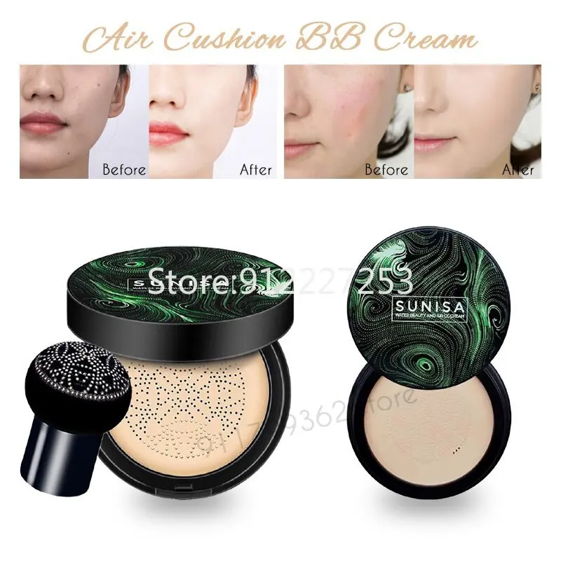 Maquiagem Sunisa maquillaje cosmético cabeza de seta cojín de aire BB crema maquillaje hidratante base iluminadora blanqueadora