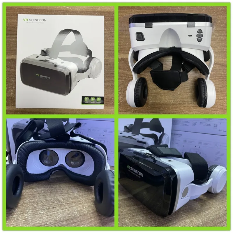 Wireless Virtual Reality Glasses IMAX Huge Screen 3D Glasses Google Cardboard Box VR Headset for 4.7-7.2" Phone,Support Gamepad view 5
