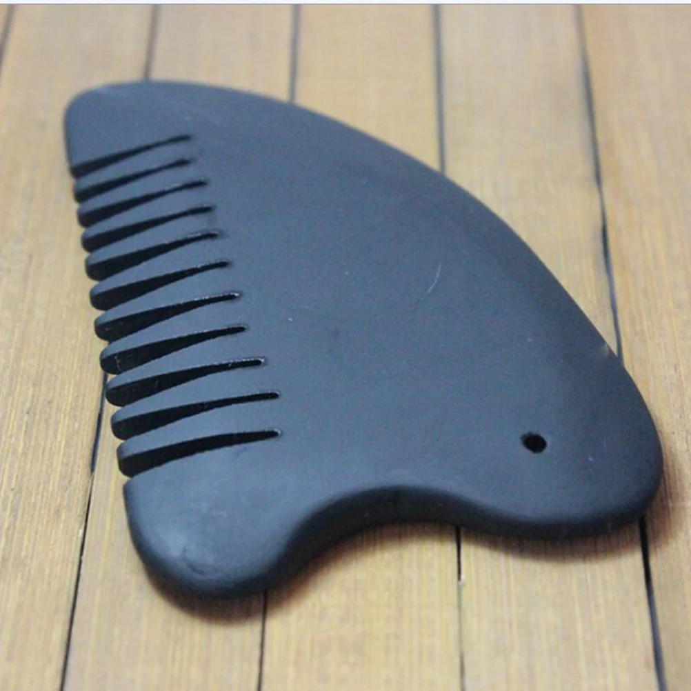 

2pcs Natural Stone Hair Comb For Women Smooth Edges Massage Comb Portable Black Scalp Massager Hair Smoothing Tool Travel