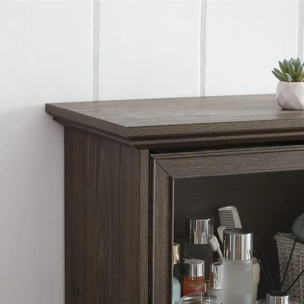 خزانة تحف زجاجية عالية الطراز على شكل مزرعة مقاس 63 بوصة مع أبواب قابلة للطي لعرض وتخزين أنيق