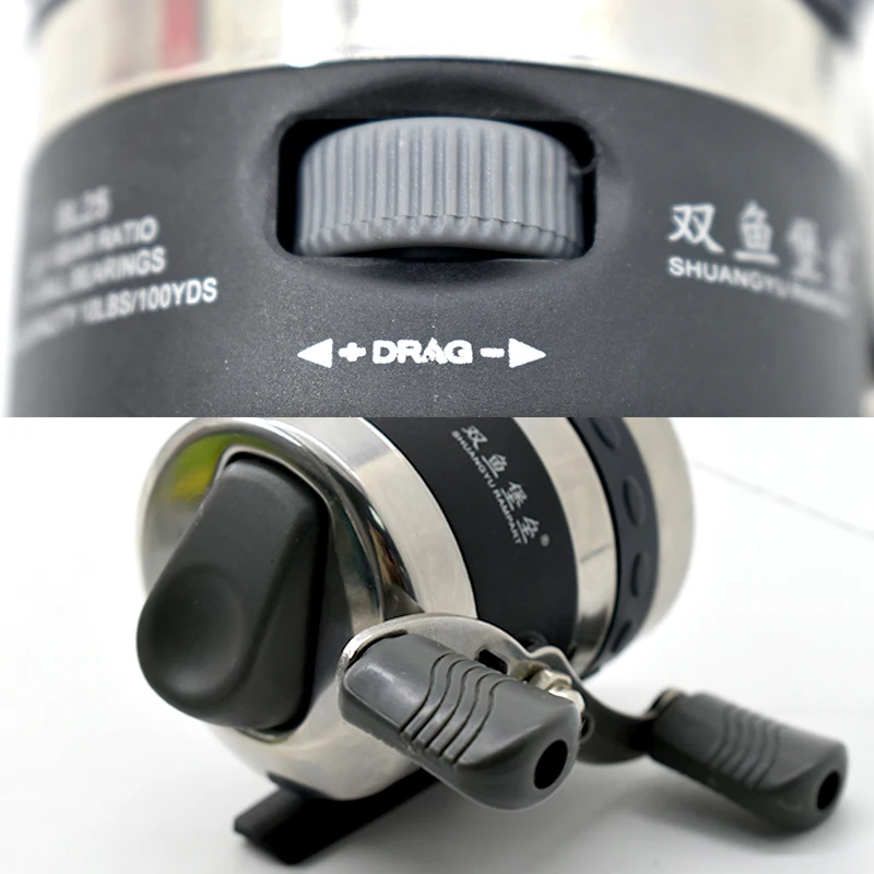 รอกตกปลาแบบข้อมือ BL25 สแตนเลส, รอกตกปลาแบบหนังสติ๊กขนาดใหญ่, อัตราทดเกียร์ 3.3:1 และสายตกปลา 90 เมตร