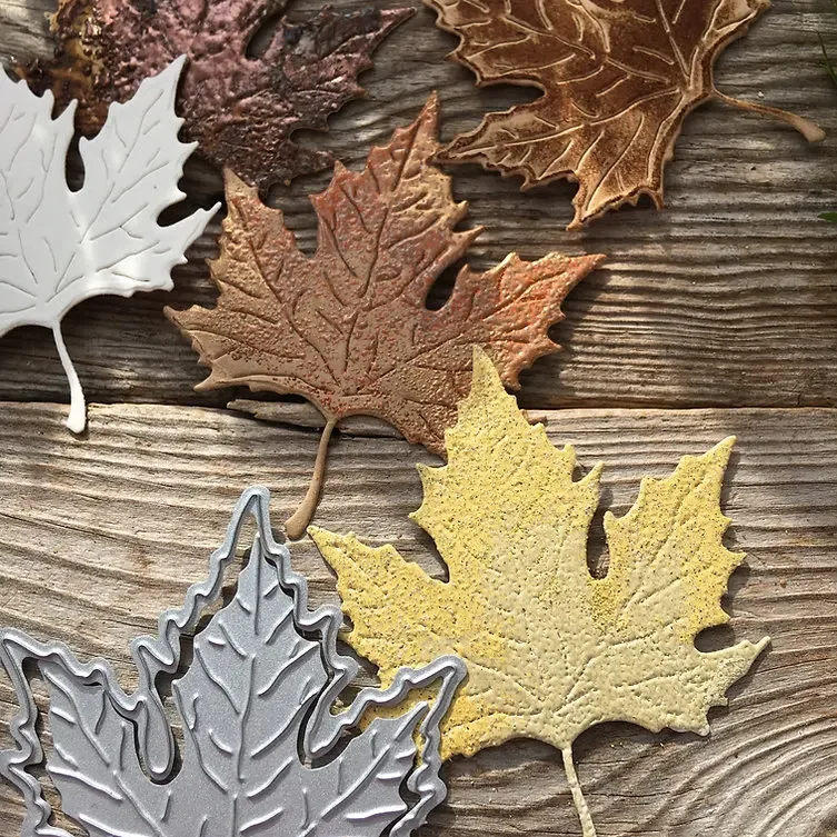 Piggy Craft metal cutting dies cut die mold Maple Leaf Decoration Scrapbook paper craft knife mould blade punch stencils dies