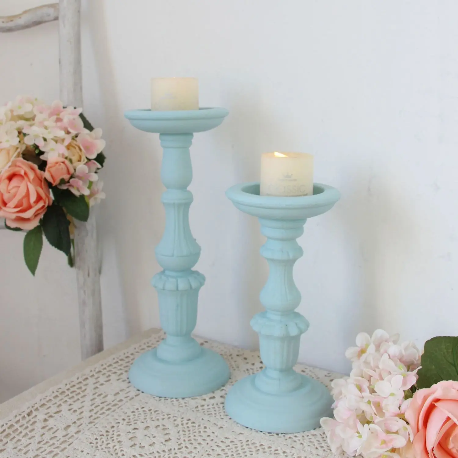 Furniture Candlestick Suit Nordic Style Lignin Embryo Retro Do Old Style Home Flower Arrangement Decoration Photo Props