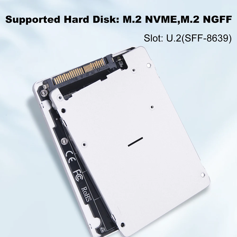 Scheda adattatore M.2 SSD a U.2 M.2 NVMe SATA-Bus NGFF SSD a PCI-e U.2 Adattatore PC-E3.0X4 Convertitore adattatore PCIe M.2 con custodia