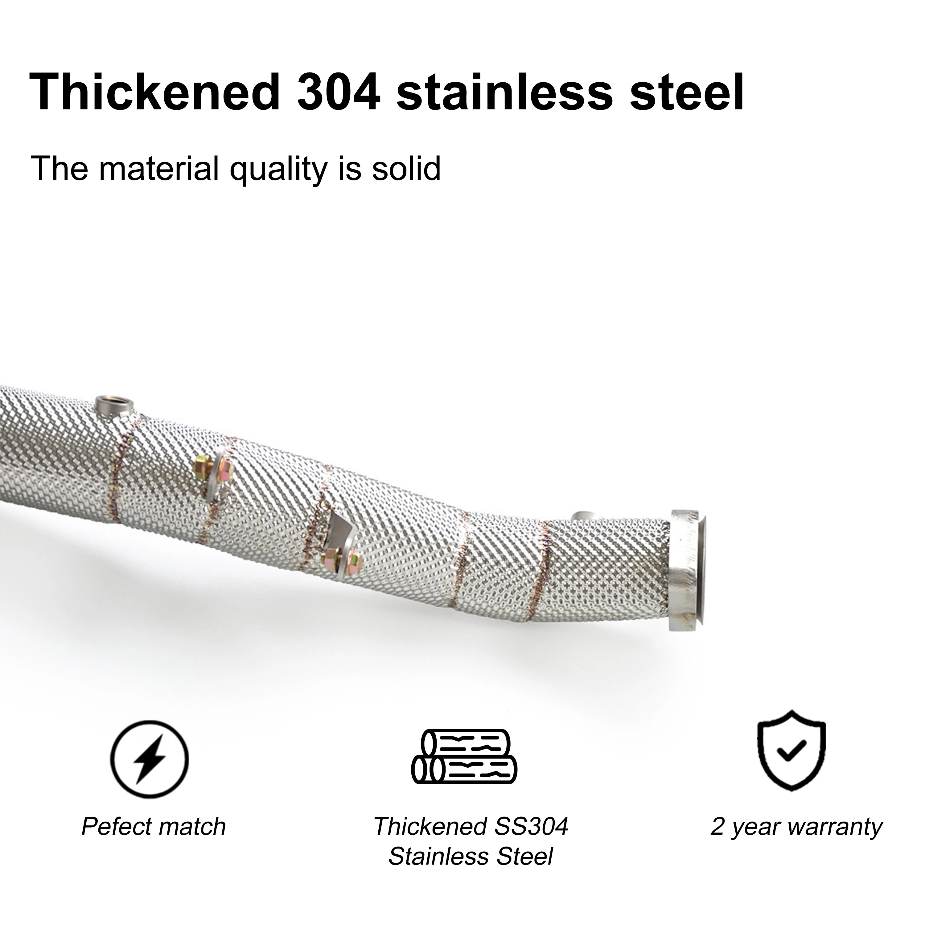 ACE Hochleistungs-Downpipe für Mercedes BENZ AMG S63 W222 5.5T mit Katalysator-Header Auspuffrohr aus SUS304 – Detail 8