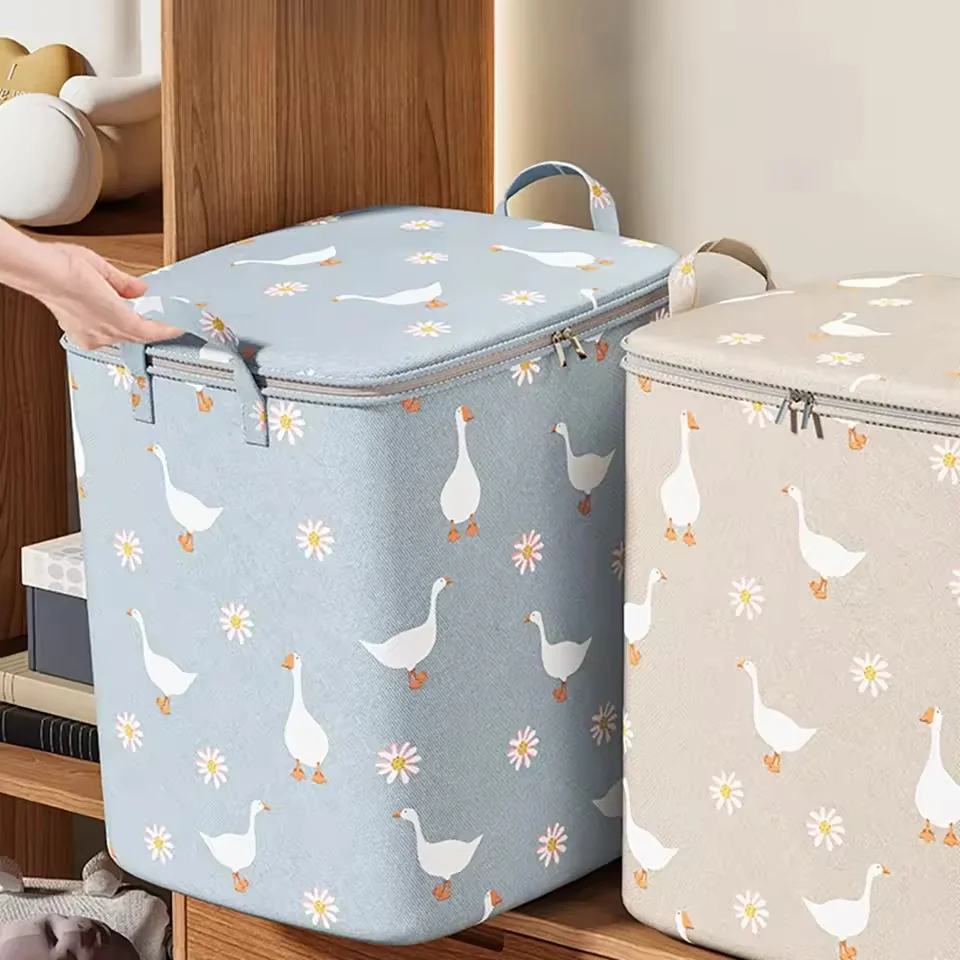 

Large Capacity Non-woven Clothes Quilt Storage Bag 100/140/180L Household Wardrobe Moving Luggage Clothing Box