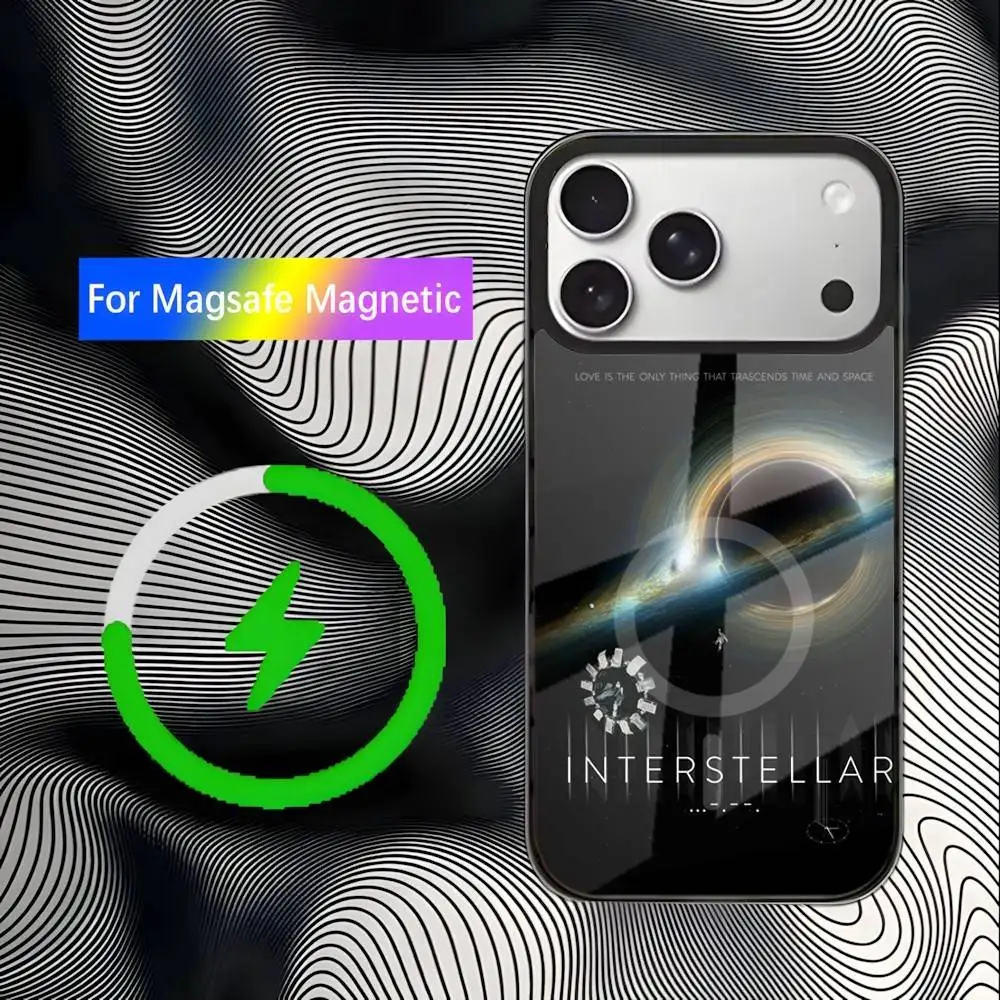 Custodia per telefono I-Interstellar Cooper per iPhone 17,16,15,14,13,12,11,Pro,Max,Plus,Mini,SE4,E Ricarica wireless magnetica Magsafe
