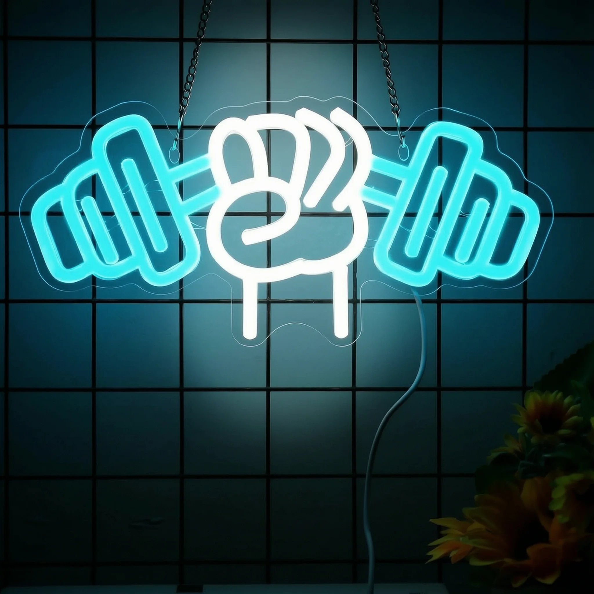 Panneau lumineux néon Shaka Bl - Home Gym Neon Sign avis et prix