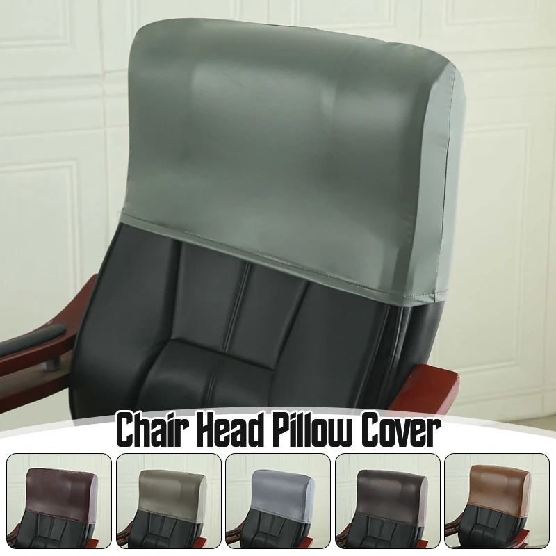 

Waterproof Gaming Chair Headrest Cover Elastic Office Chair Head Pillowcover PU Chair Headrest Protection Dustproof Pillow Case