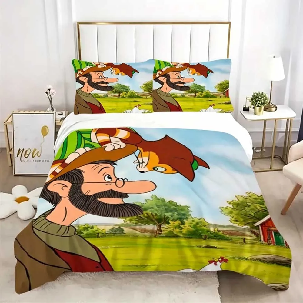 parure-de-lit-cartoon-pettson-et-findus-housse-de-couette-et-taie-d'oreiller-pour-filles-garcons-et-adultes-cadeau-taille-simple-double-king-grande-taille