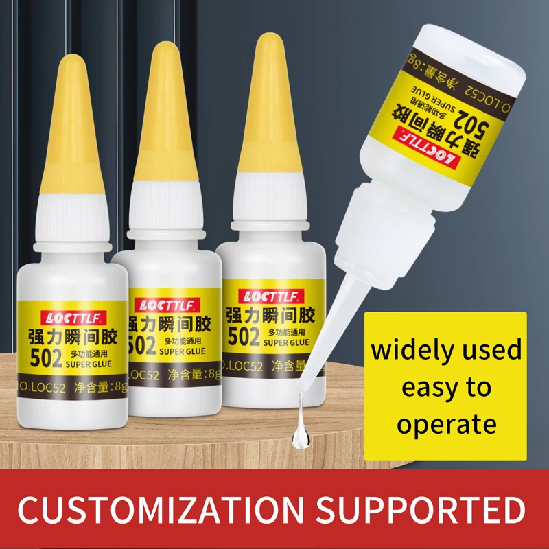 502 Superkleber 8g/15g Sofort Schnelltrocknender Cyanacrylat-Klebstoff für Leder, Gummi, Holz, Metall, Starke Bindung, Flüssigkleber-Werkzeug