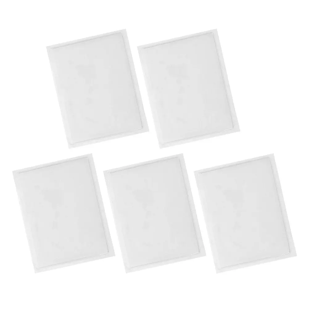 

5Pcs Clear Self-Adhesive Index Card Pockets Plastic Holders for Business Cards Labels Notebooks Protective Sleeves