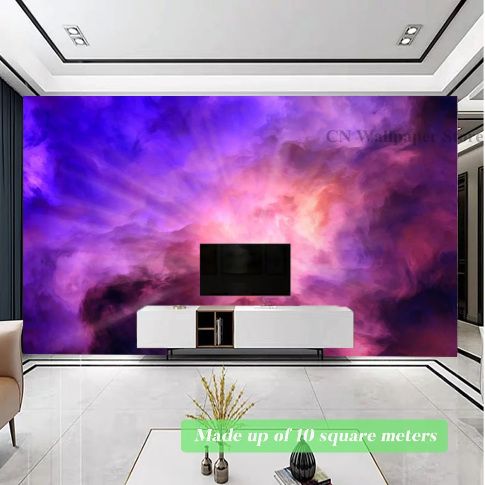 Purple Cloud Large Wall Painting Custom Mural Wallpaper Living Room Home Decoration Wall Paper TV Sofa Dinner Bedroom Study