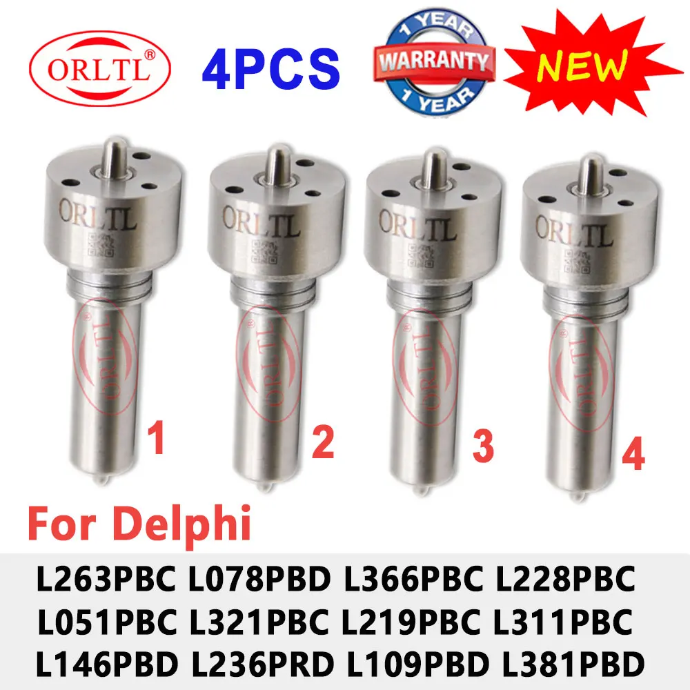 

L263PBC L078PBD L366PBC L228PBC Nozzle L051PBC L321PBC L219PBC L311PBC for Delphi Injector L146PBD L236PRD L109PBD L381PBD 4PCS
